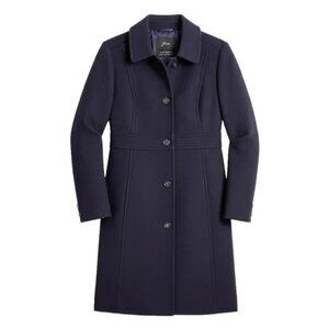 J.Crew Classic Lady Day Coat in Navy Italian Doublecloth Wool Thinsulate